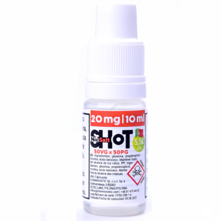 SALT Nic Shot VPG-20 Benzoate (50VG/50PG) - 1-49 unidades PT